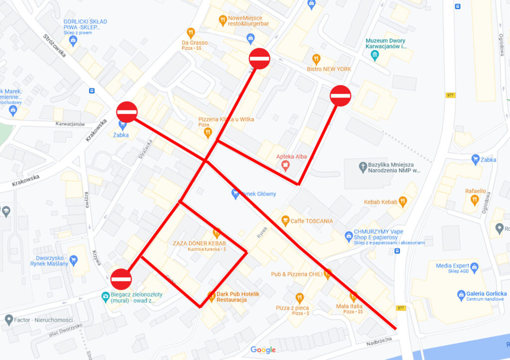 zmiana organizacji ruchu gorlice dni gorlic 2025
